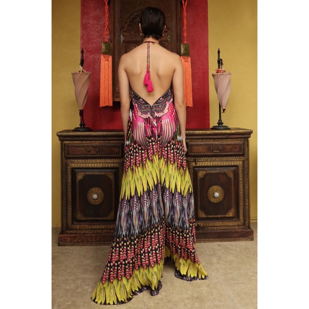NWT ღ Parides aso RHOBH ღ 3 Way Silk Maxi Dress ღ - Picture 2 of 8